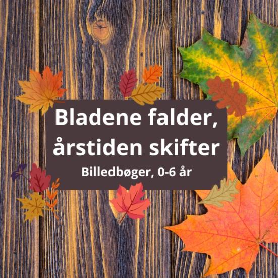 bladene falder, årstiden skifter, billedbøger 0-6 år