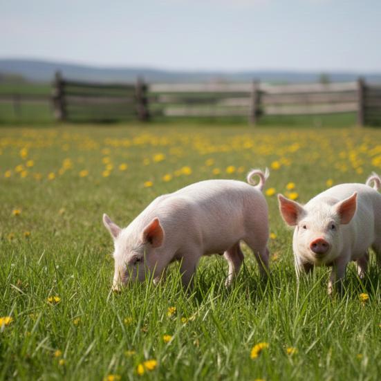 To smågrise på mark
