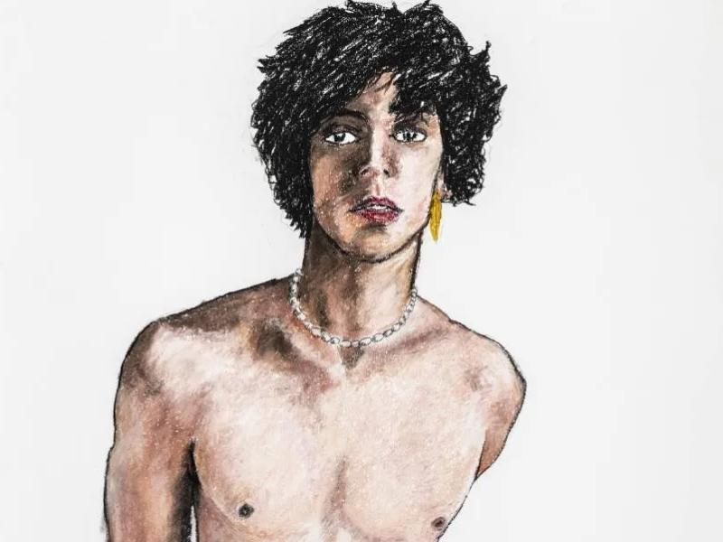 Al Masson, Androgyne and Pearl (udsnit), 2024. Pastel. Foto: Ole Akhøj