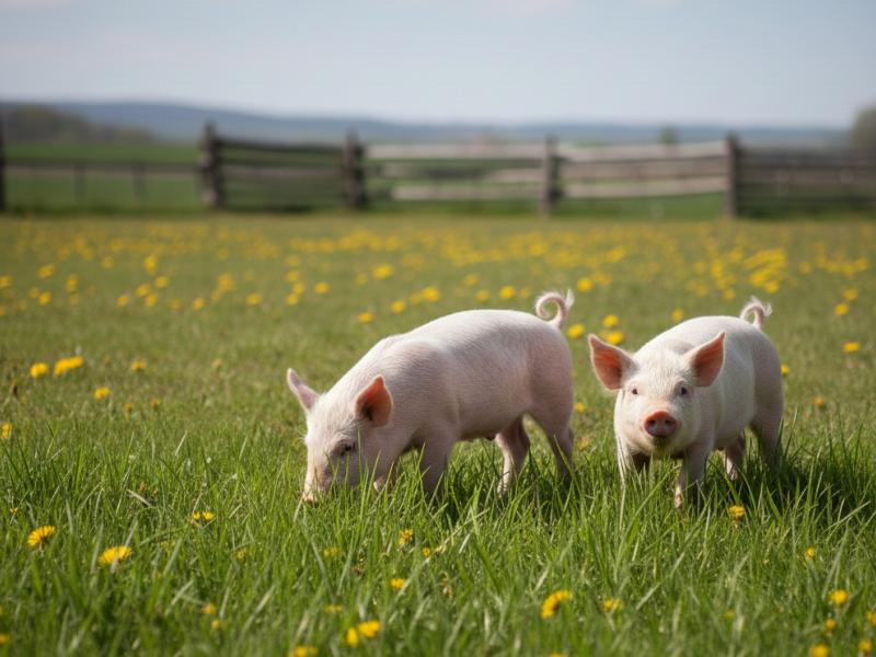 To smågrise på mark