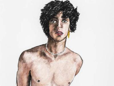 Al Masson, Androgyne and Pearl (udsnit), 2024. Pastel. Foto: Ole Akhøj